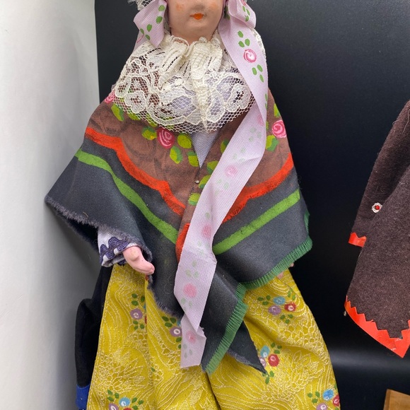 Polish Folk Ethnic Artisanal Handmade Dolls 10” - Picture 4 of 16